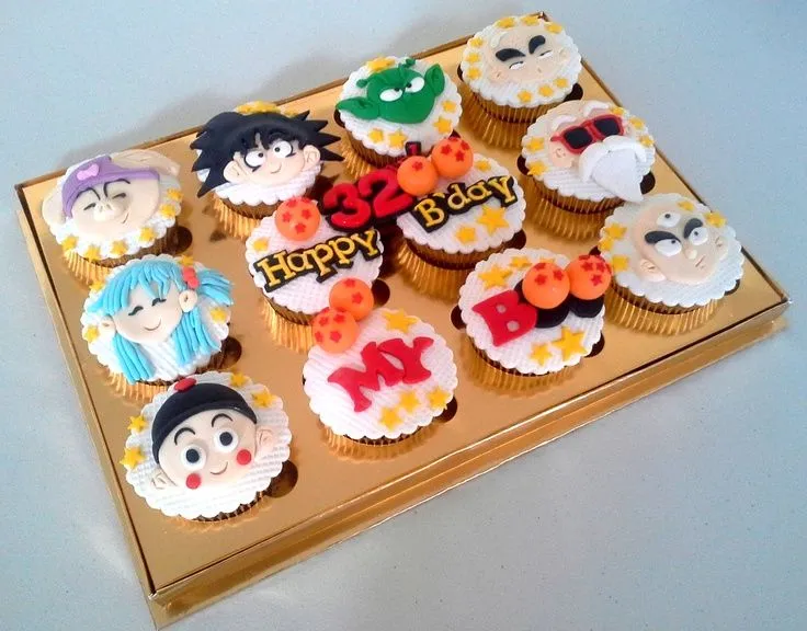Dragon Balls cupcake | Dragon ball Party | Pinterest