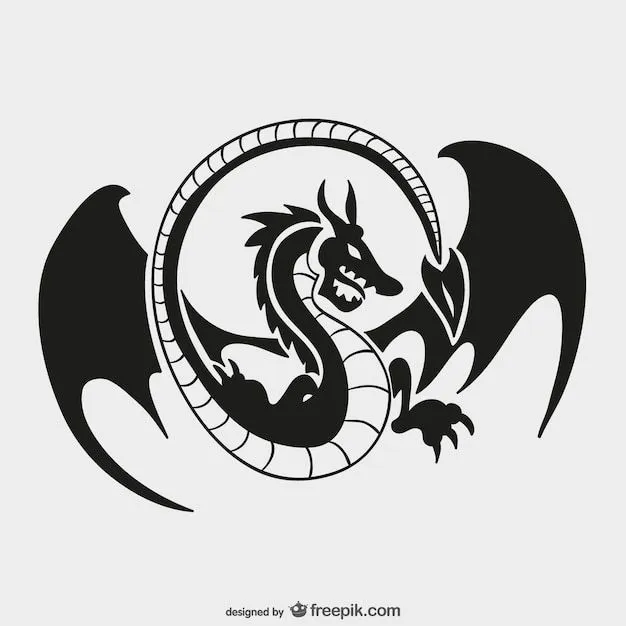 Logo dragón negro para descarga gratuita | Descargar Vectores gratis