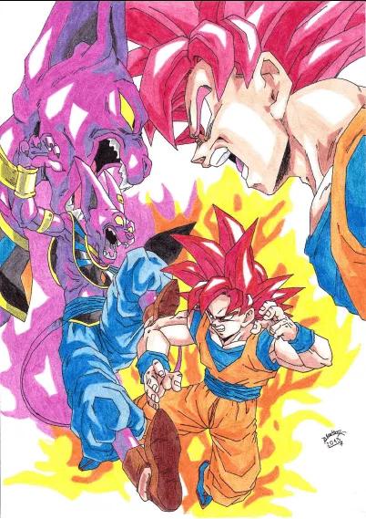 Dragonball Z Battle of Gods Goku VS Bills Colour by TriiGuN on ... Dragonball Z Battle of Gods Goku VS Bills Colour by TriiGuN on ...