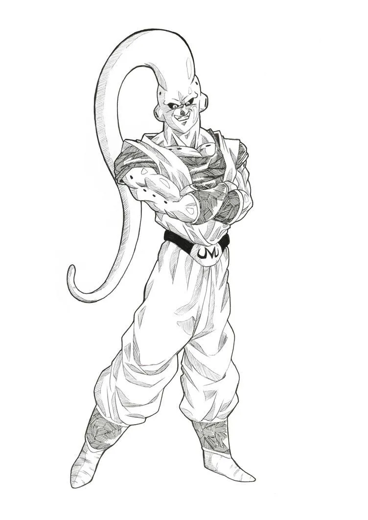 dragonball z boo zum ausmalen