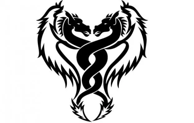 dragones gemelos vector | Descargar Vectores gratis dragones gemelos vector | Descargar Vectores gratis