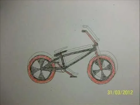 drawing a BMX step by step in 1 minute - YouTube drawing a BMX step by step in 1 minute - YouTube