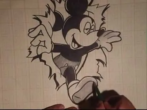 Drawing Mickey Mouse Character - YouTube
