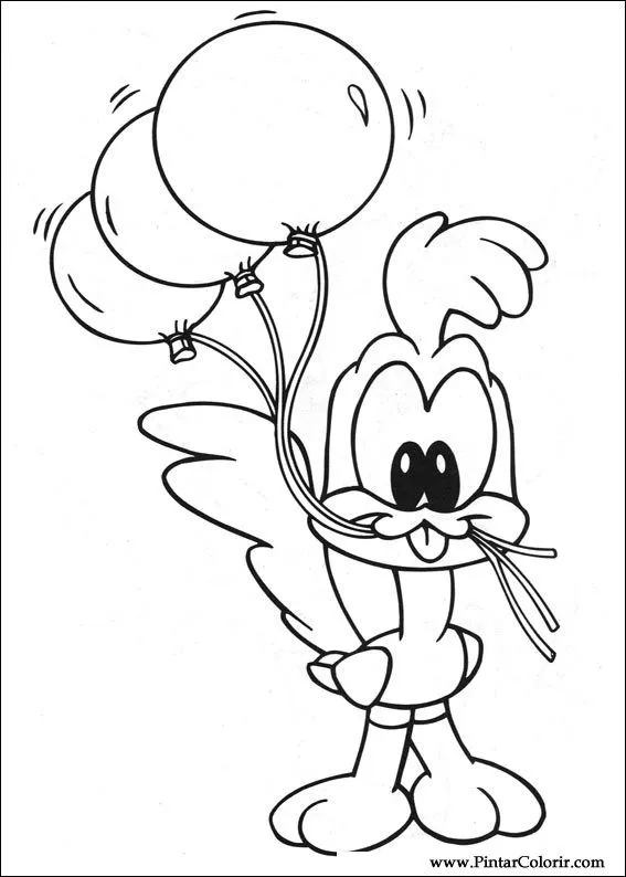 Drawings To Paint &amp; Colour Baby Looney Tunes - Print Design 032
