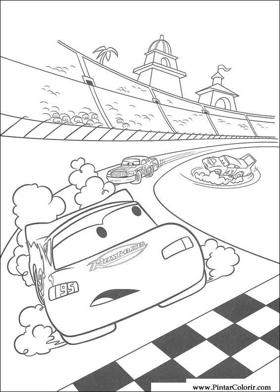 Drawings To Paint & Colour Lightning Mcqueen - Print Design 096 Drawings To Paint & Colour Lightning Mcqueen - Print Design 096