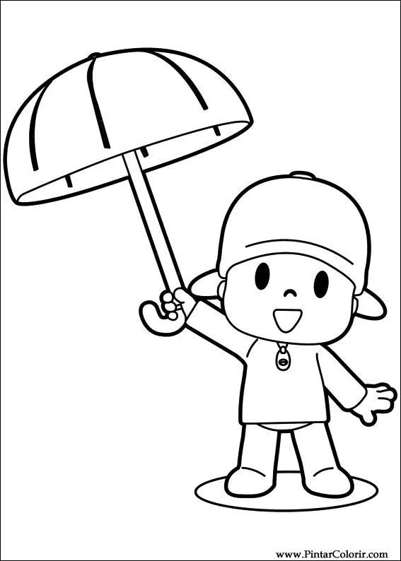 Dibujos para pintar y Color Pocoyo - Diseño de impresión 009