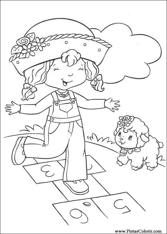 Drawings To Paint & Colour Strawberry Sweetheart - Print Design 016 Drawings To Paint & Colour Strawberry Sweetheart - Print Design 016