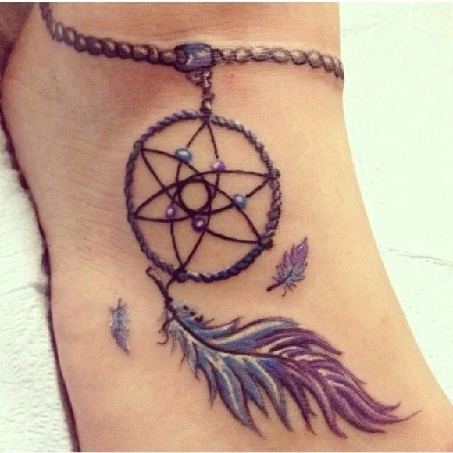 dreamcatcher color feather anklet #tattoo #ink | tatoo ideas ... dreamcatcher color feather anklet #tattoo #ink | tatoo ideas ...