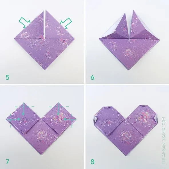 Dreams and Paper: Tutorial Corazón de Origami