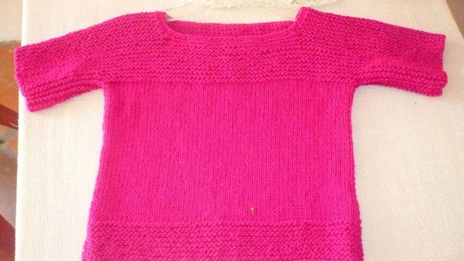 Dtejidodetalles: Blusa para niña tejida en dos agujas Dtejidodetalles: Blusa para niña tejida en dos agujas