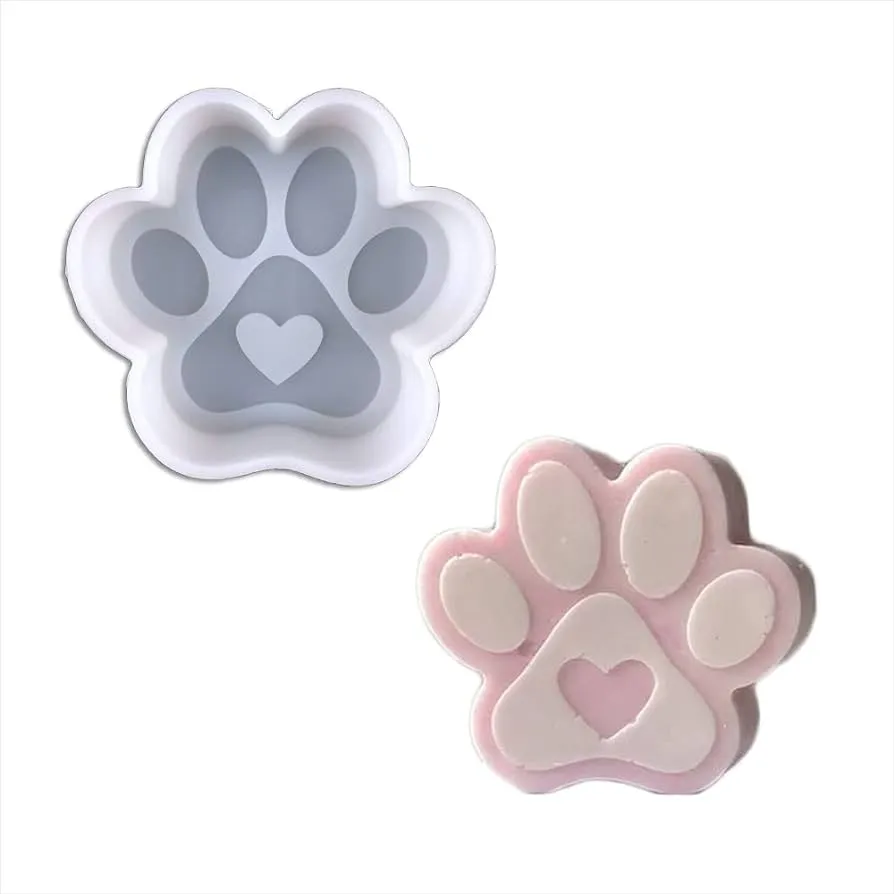 Duawenki Molde de silicona con forma de pata de perro y gato para hacer  jabón, perlas de aroma de coche, colgante, vela, resina : Amazon.com.mx:  Hogar y Cocina