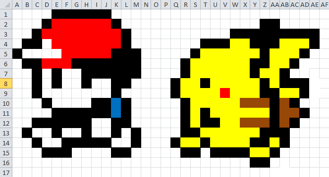 Dibujos en exel - Imagui