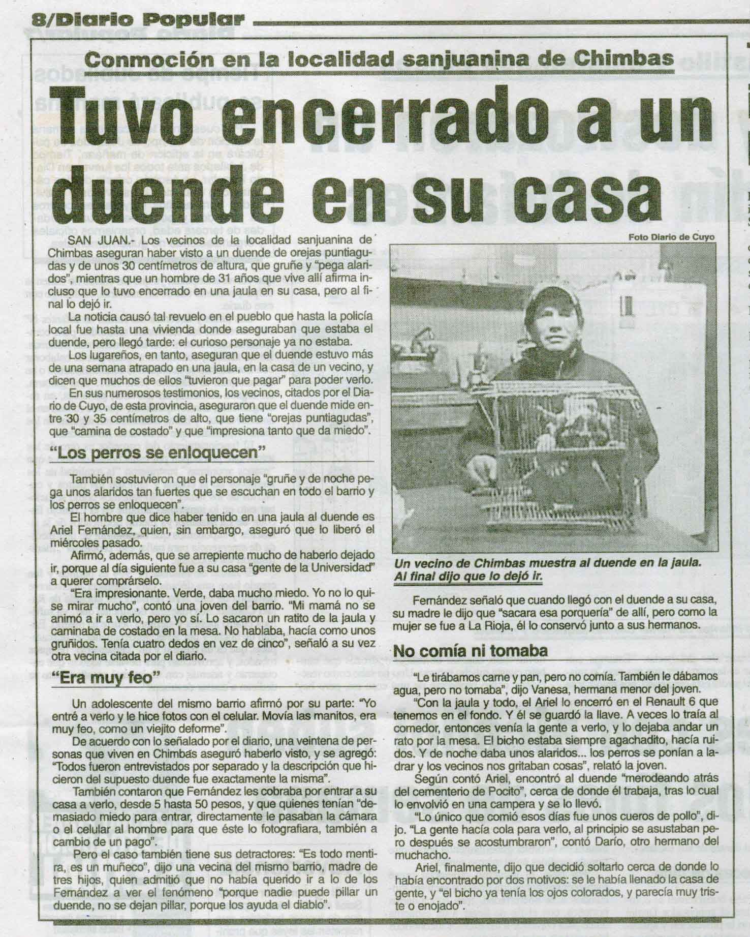 Un duende, o algo, cobró vida en San Juan | :: MAGIA CRITICA :: Un duende, o algo, cobró vida en San Juan | :: MAGIA CRITICA ::