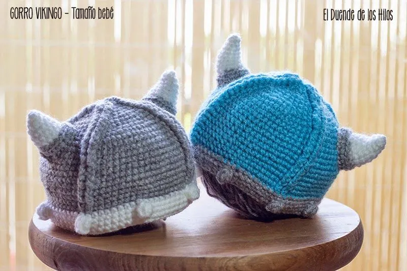 El Duende de los Hilos: Gorros bebé: Vikingos!!