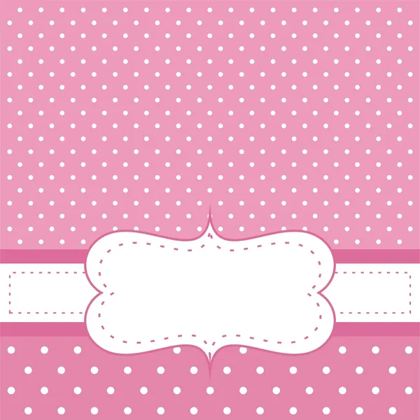 dulce bebé Rosa lunares vector tarjeta o invitación — Vector stock ... dulce bebé Rosa lunares vector tarjeta o invitación — Vector stock ...