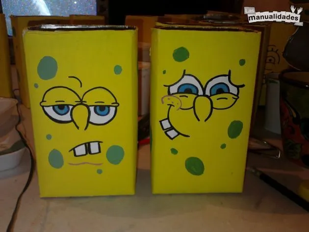 Dulcero de Bob Esponja, reciclando cajas de leche | Cosas para ... Dulcero de Bob Esponja, reciclando cajas de leche | Cosas para ...