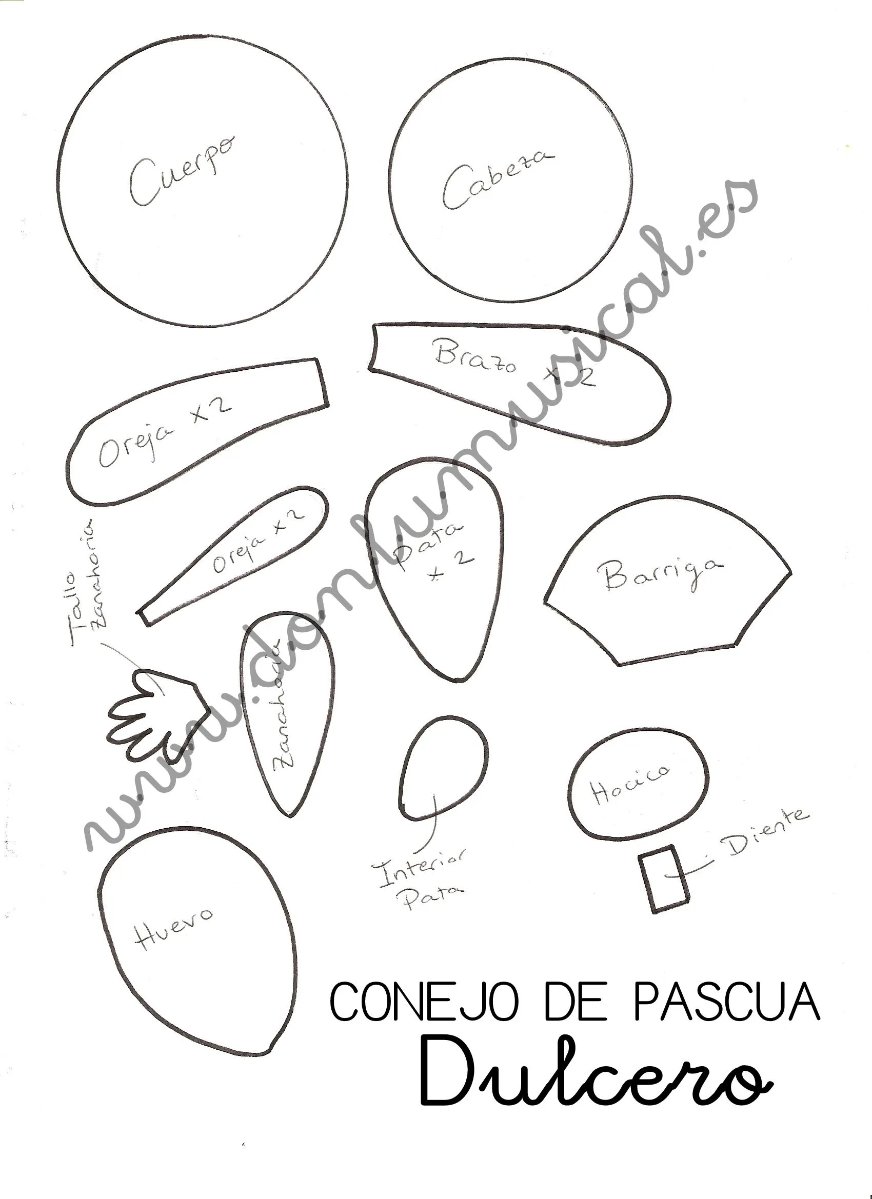 Dulcero con conejo de Pascuas en goma eva - Manualidades en Goma Eva y Foami