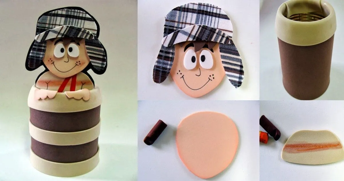 Dulcero en foami o goma eva de el Chavo | Latas de aluminio, Manualidades,  Telas estampadas