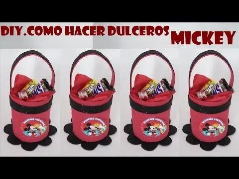 COMO HACER DULCERO DE FOAMI DE MICKEY MOUSE - YouTube
