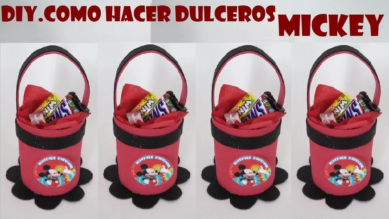 COMO HACER DULCERO DE FOAMI DE MICKEY MOUSE - YouTube COMO HACER DULCERO DE FOAMI DE MICKEY MOUSE - YouTube