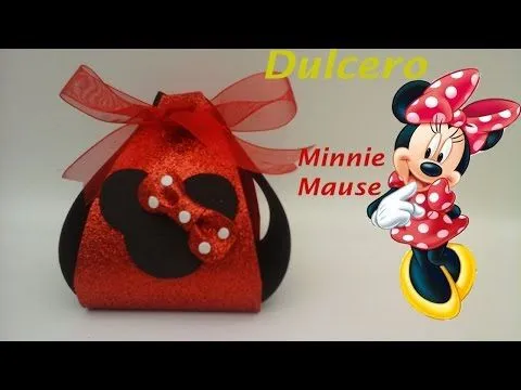 Dulcero de Minnie Mouse de foamy para fiestas infantiles. - YouTube Dulcero de Minnie Mouse de foamy para fiestas infantiles. - YouTube