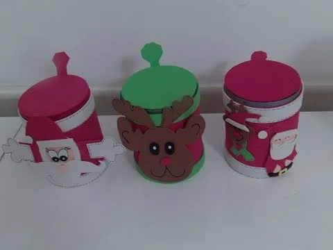 Nuevo dulcero para navidad de goma eva - YouTube