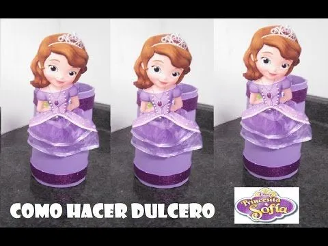 COMO HACER DULCERO DE LA PRINCESA SOFIA FACIL - YouTube