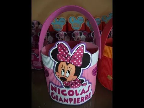 como hacer dulcero para sorpresas mickey y minnie - YouTube ...