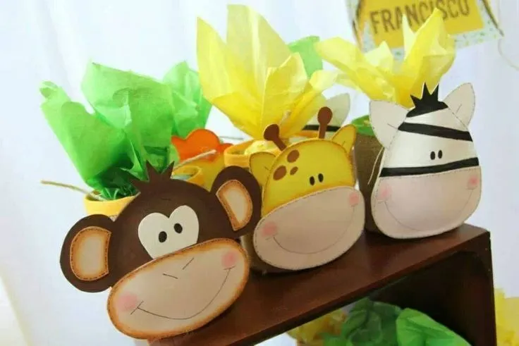 Dulceros animales de la selva | creaciones hechas en casa | Pinterest