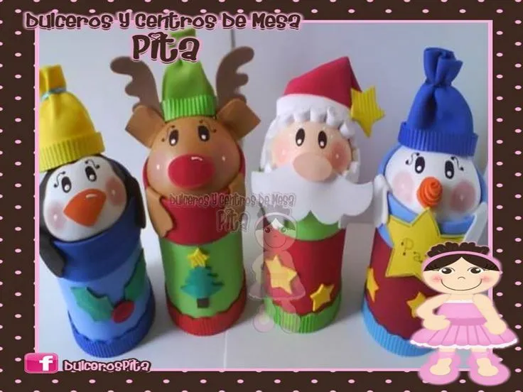 Dulceros de navidad con latas - Imagui