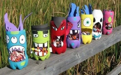 dulceros hechos en pet o botellas de plastico , para fiesta ... dulceros hechos en pet o botellas de plastico , para fiesta ...
