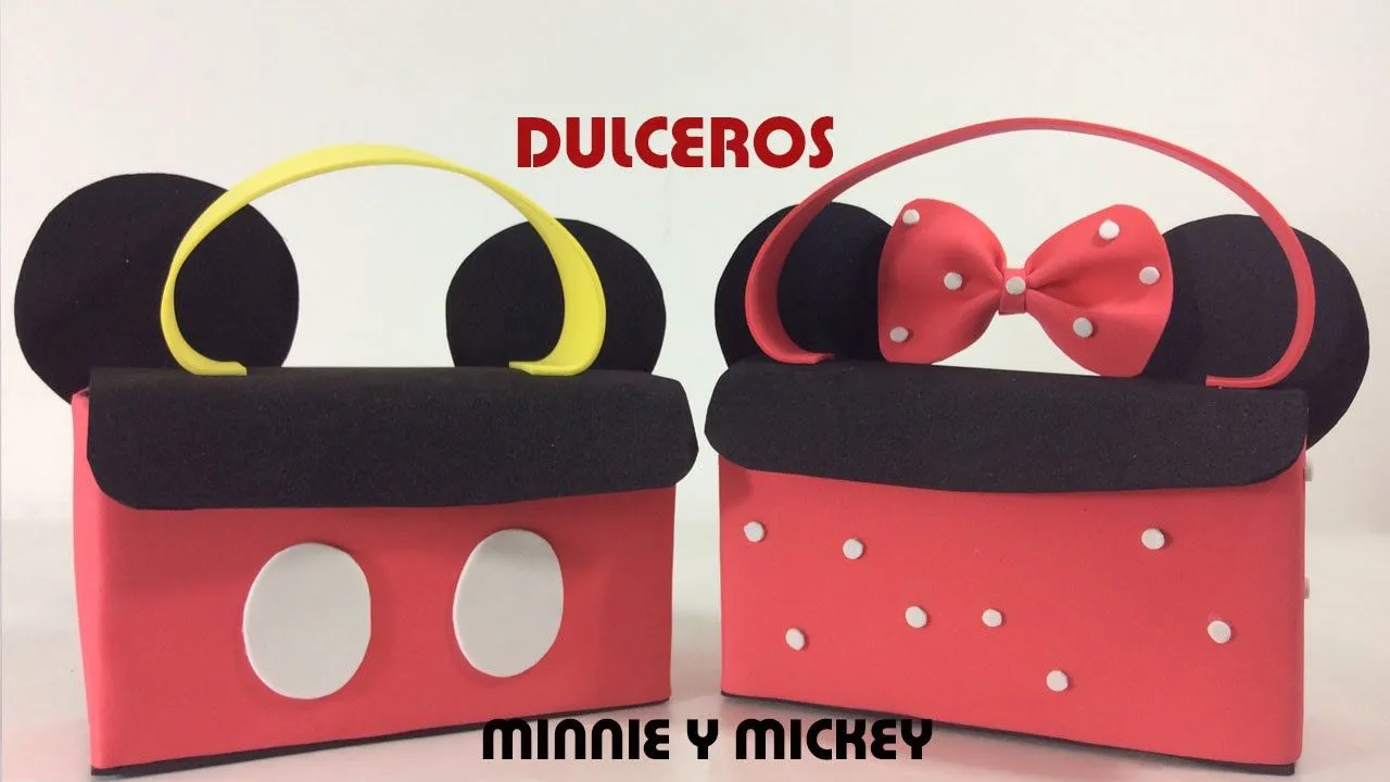 COMO HACER DULCEROS DE MICKEY Y MINNIE MOUSE - YouTube COMO HACER DULCEROS DE MICKEY Y MINNIE MOUSE - YouTube