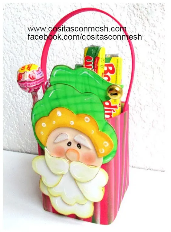 Dulceros navideños en foami reciclando cajas de leche ~ cositasconmesh Dulceros navideños en foami reciclando cajas de leche ~ cositasconmesh