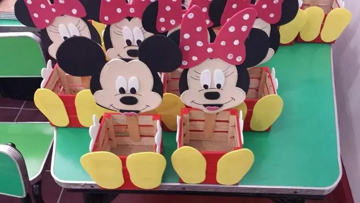 Dulceros o lapiceros de Mickey y Minnie Mouse. | Dulceros ...