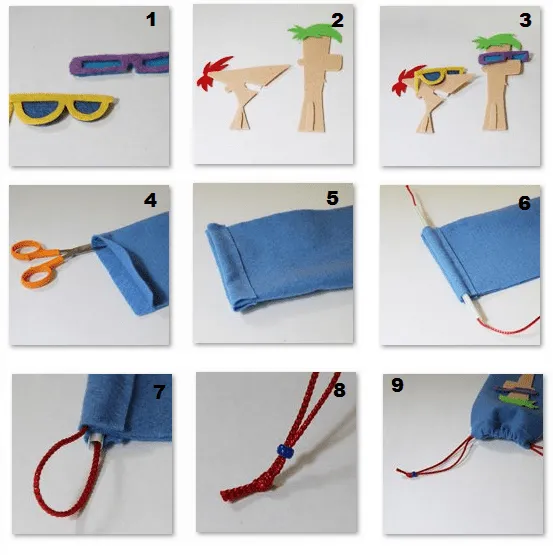 Dulceros de fieltro de Phineas y Ferb | Manualidades para niños ... Dulceros de fieltro de Phineas y Ferb | Manualidades para niños ...