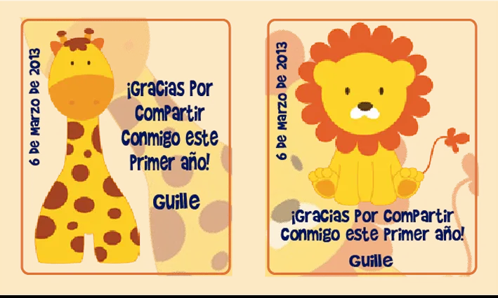 Dulces y Colores: Animales de la selva
