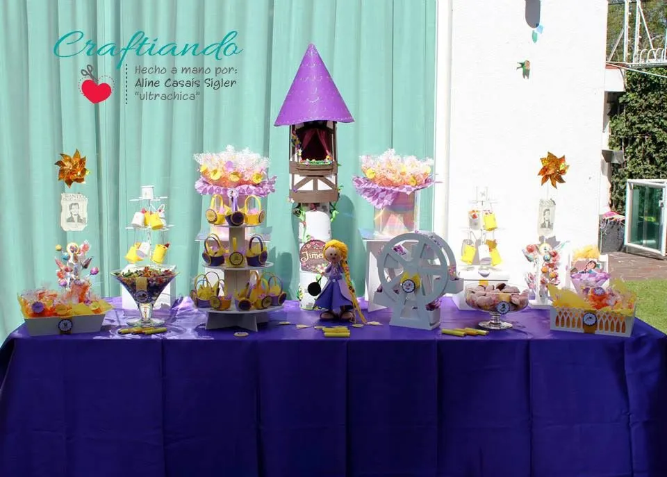 Dulces y Eventos: Fiesta temática rapunzel - mesa de dulces Dulces y Eventos: Fiesta temática rapunzel - mesa de dulces