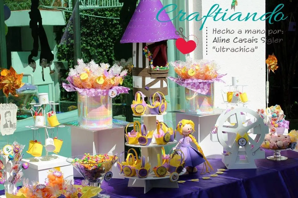 Dulces y Eventos: Fiesta temática rapunzel - mesa de dulces Dulces y Eventos: Fiesta temática rapunzel - mesa de dulces