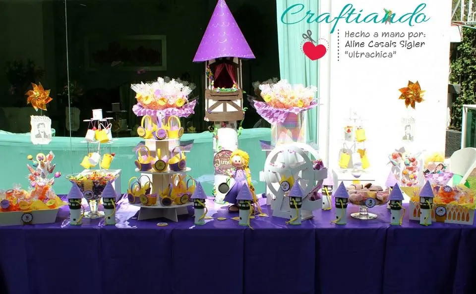 Dulces y Eventos: Fiesta temática rapunzel - mesa de dulces Dulces y Eventos: Fiesta temática rapunzel - mesa de dulces