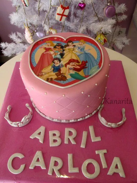 Los dulces de Kanarita: Pastel Princesas Disney Los dulces de Kanarita: Pastel Princesas Disney