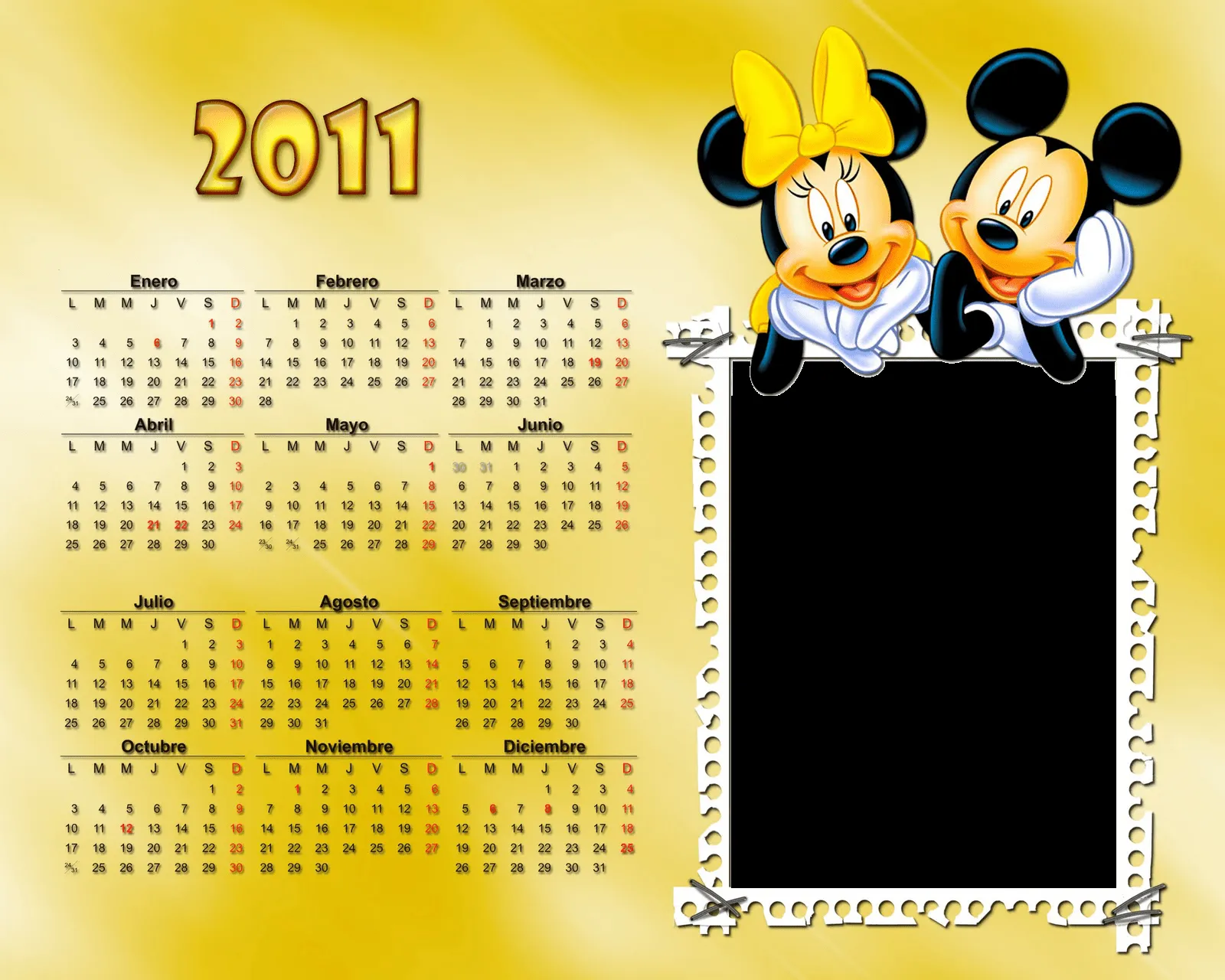 Mickey Mouse Calendario 2011!!