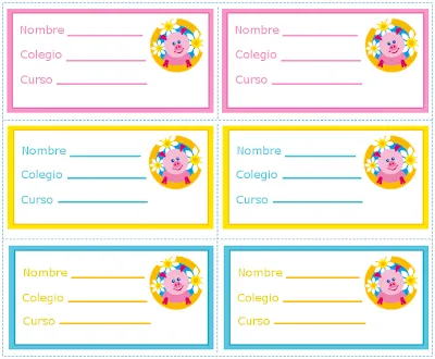 Dulces Momentos ❤»✿⊰ ★: Lindas Etiquetas Escolares