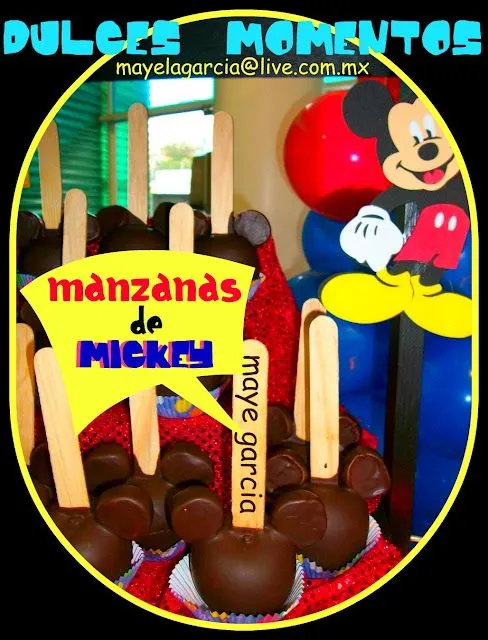 DULCES MOMENTOS: MANZANAS DE MIMMY Y MICKEY PARA TU FIESTA O PARA ...