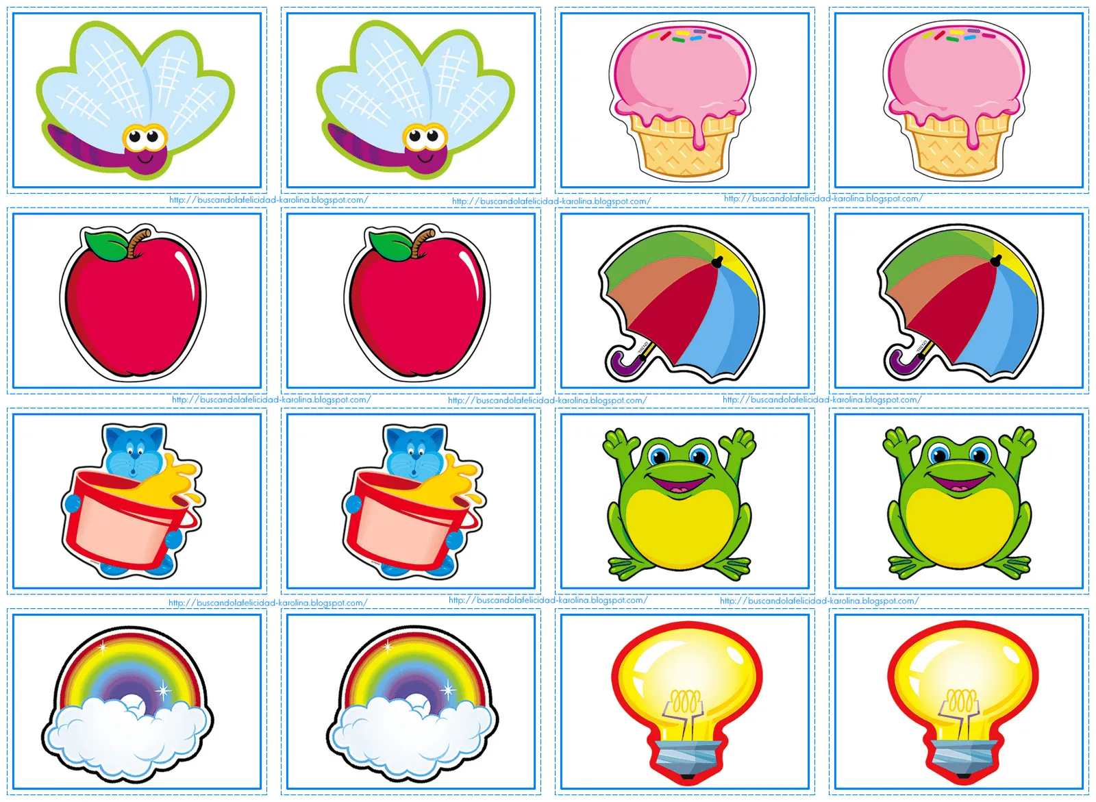 Dulces Momentos ❤»✿⊰ ★: Memorama Infantil
