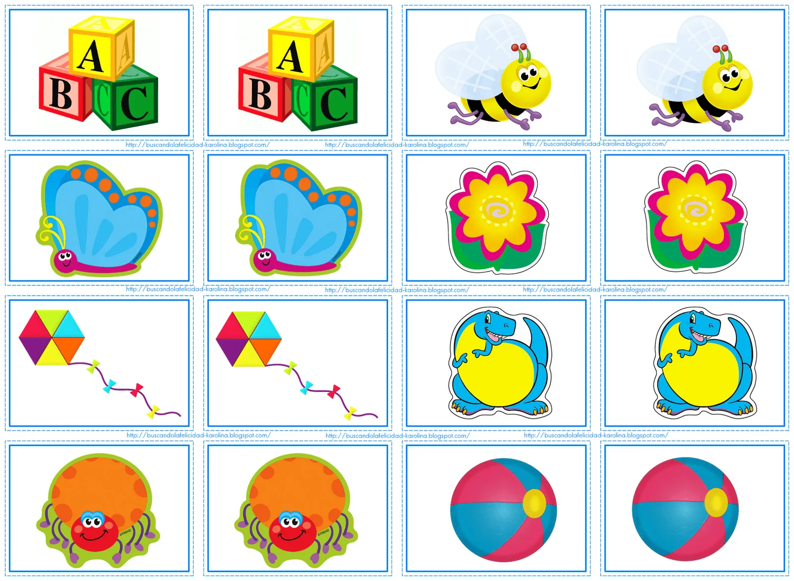 Dulces Momentos ❤»✿⊰ ★: Memorama Infantil