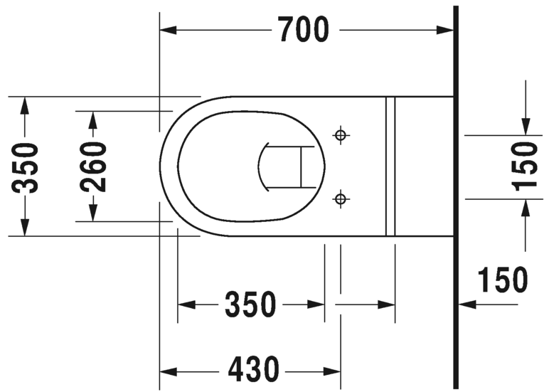 Duravit - Architec Inodoros Inodoro suspendido Vital #019009 de ...