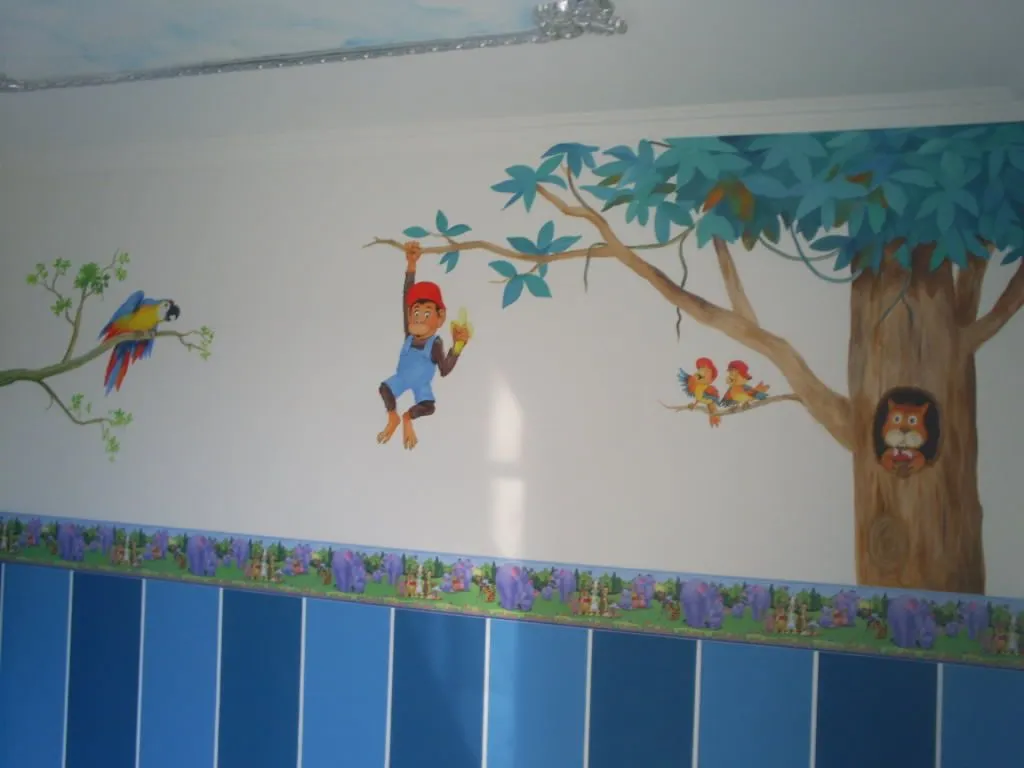 A z u l o c r e: Murales para niños