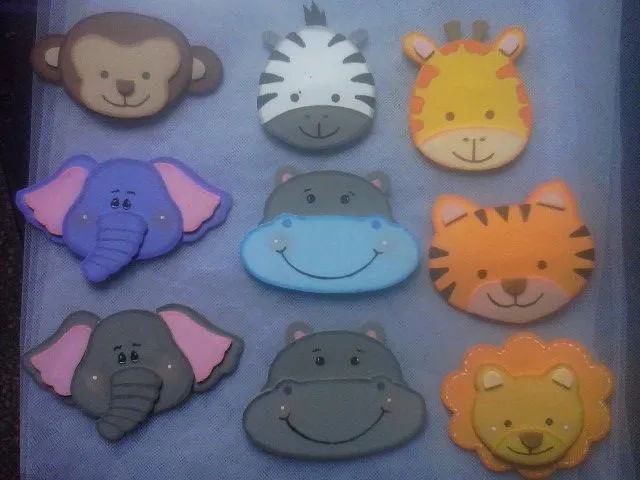 Prendedores o broche "safari" en foami para baby shower | MIS ...