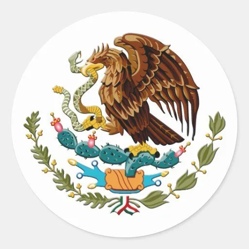 Eagle y emblema de México de la serpiente para los Pegatina ... Eagle y emblema de México de la serpiente para los Pegatina ...