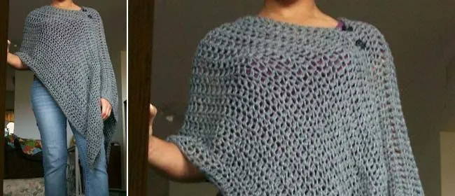 Easy crocheted poncho pattern